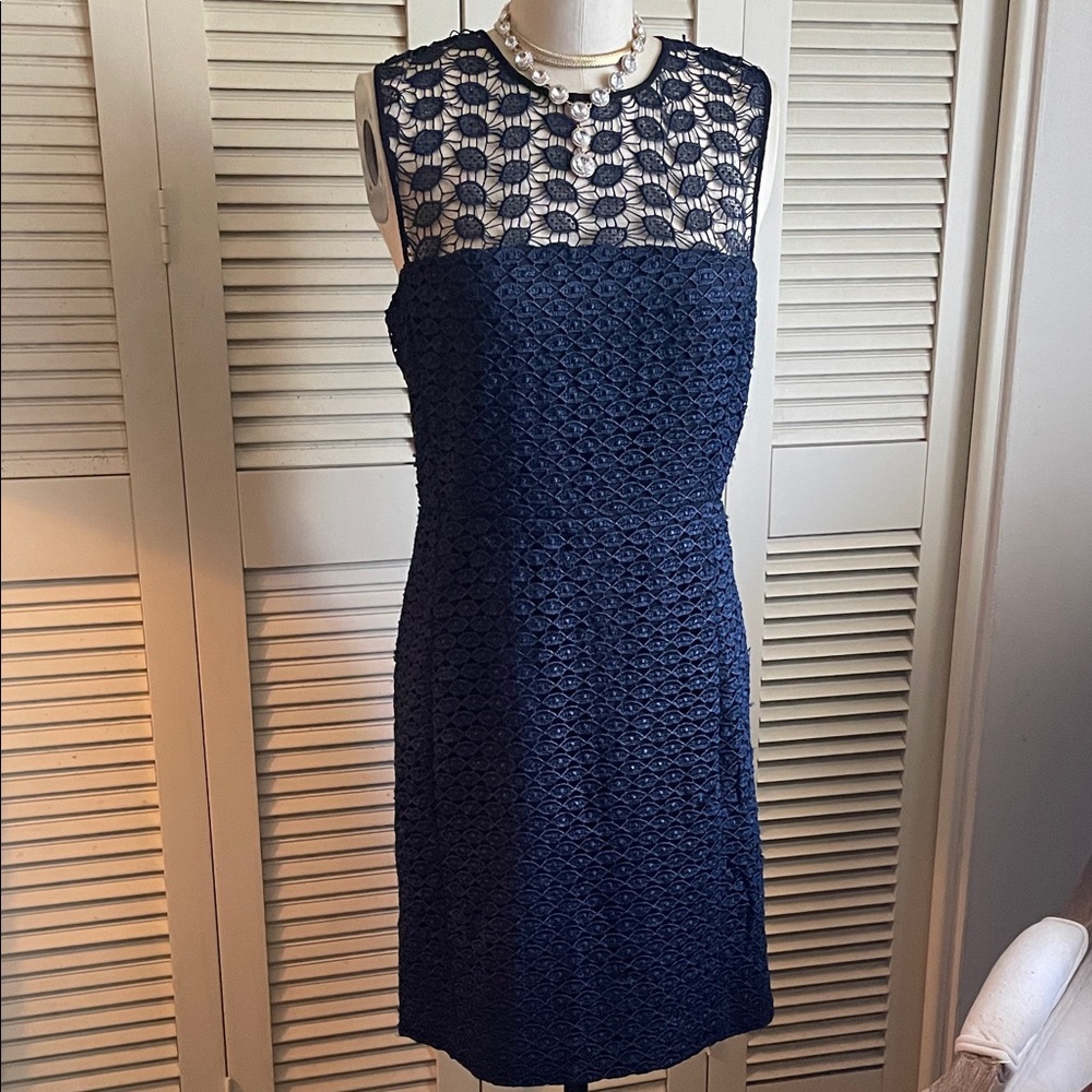 Diane Von Furstenberg Navy Lace Dress